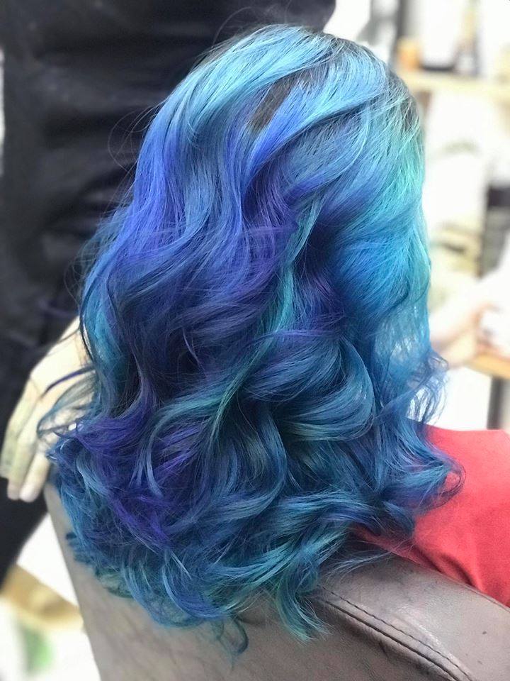 Top 89 về nhuộm tóc màu xanh duong  damrieduvn