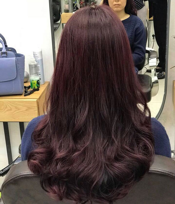 Công thức nhuộm màu tím ánh đỏ tuyệt đẹp  Học viện tóc ONESTAR